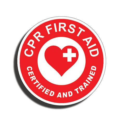 cpr  aid trained  certified stickers real sticky