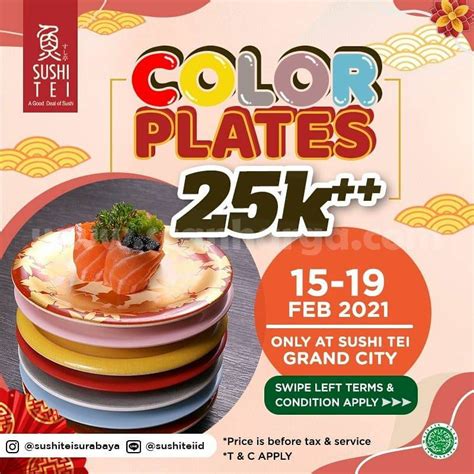 sushi tei promo color plates harga  rp  scanharga