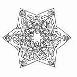 Kaleidoscope Coloring Pages Printable Cat sketch template