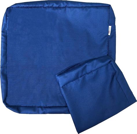 amazoncom qqbed  pack outdoor patio chair waterproof cushion pillow seat covers  navy blue