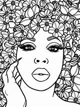 Girl Coloring African Pages Adult Sheets Book Books Printable Color Pdf Drawing Women People Girls Style Colouring Sheet Drawings Portrait sketch template