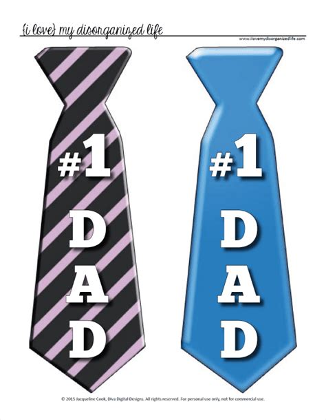 fathers day tie printable  love  disorganized life