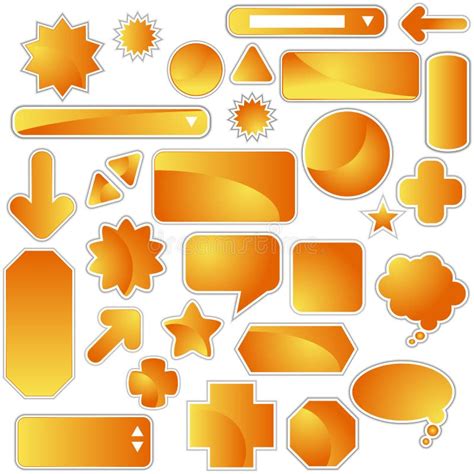 label set orange stock vector illustration  dots