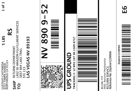 amazoncom  return center labels amazon mailing labels