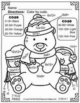 Math Winter Color Number Multiplication Coloring Worksheets Division Grade Bundle Teacherspayteachers Sixth Choose Board sketch template