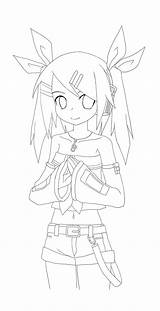 Rin Kagamine Coloring Pages Lineart Trending Days Last sketch template