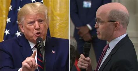 hear  trump loses patience lashes   reporter  blatantly ignores