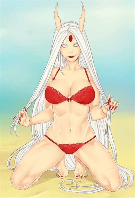 kaguya in red by linart on deviantart sexy anime