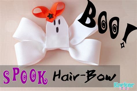 halloween ghost hair bow tutorial