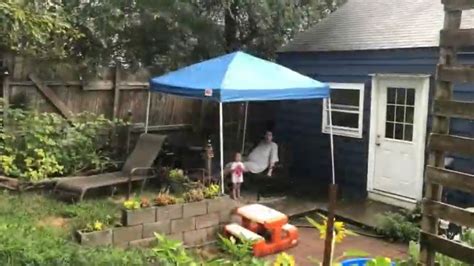 cover pro  pop  canopy harbor freight rain youtube