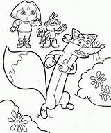 Coloring Swiper Pages Dora Popular Kids Boots sketch template