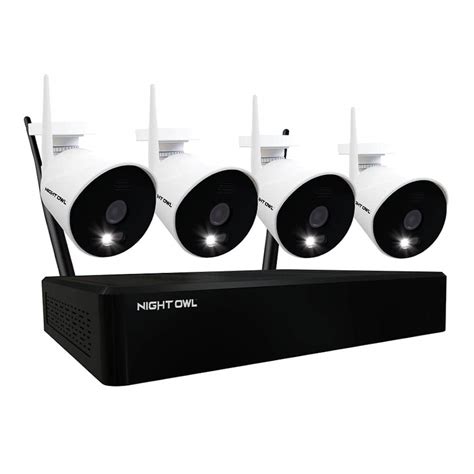 night owl  channel p tb nvr security camera system   ac wireless bullet spotlight