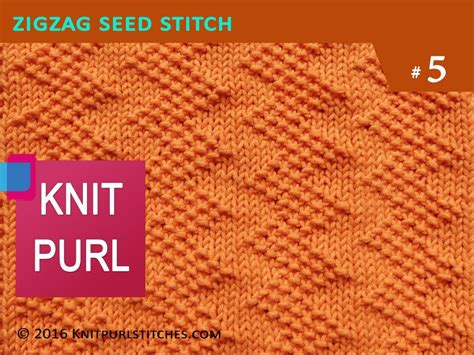 Knit Purl Stitches 5 Zig Zag Seed Stitch Knit Purl Stitches How To