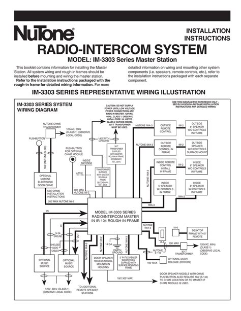 radio intercom system installation instructions model im  series master station manualzz