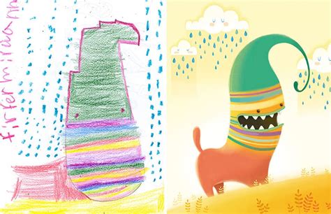 monster project recreates kids drawings  artists   world