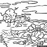 Wilderness Hagar Coloring Pages Camille Corot Thecolor sketch template