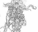 Demon Hunter Coloring Diablo Pages Female Printable Template Yumiko Fujiwara sketch template