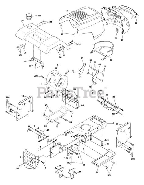 poulan pro pr hst  poulan pro lawn tractor  chassis parts lookup  diagrams