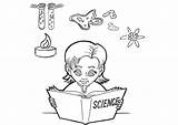 Coloring Science Studying sketch template