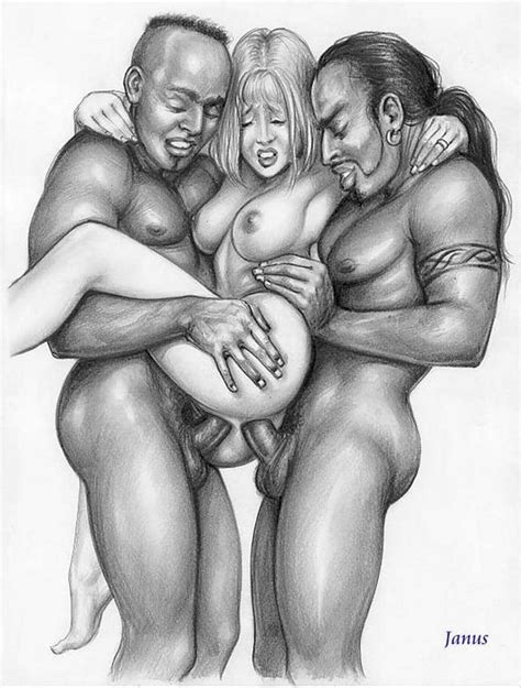 mfm threesome sex drawings