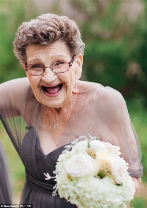 nana betty 89 serves as a bridesmaid for her granddaughter christine
