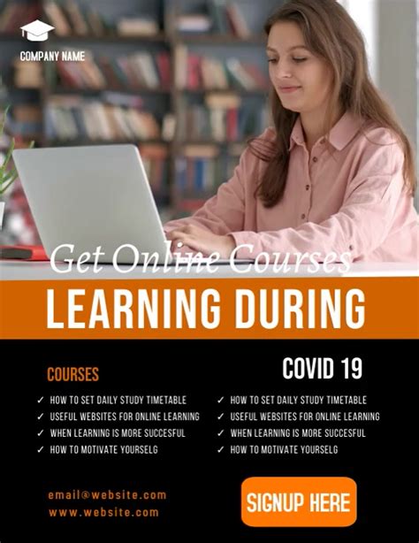 online education flyer template postermywall