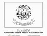 State Idaho Worksheet Flag Education Choose Board sketch template