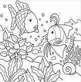 Fish Coloring Pages Print Color sketch template
