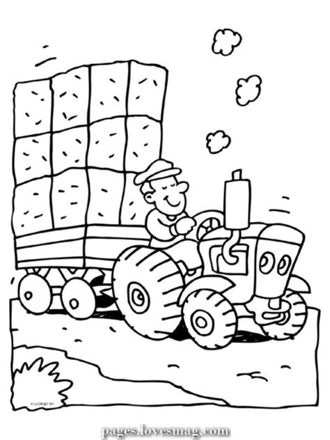 exceptional coloring  picture tractor farm coloring pages