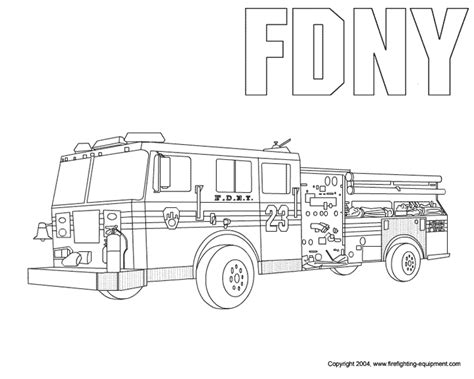 firetruck  transportation printable coloring pages