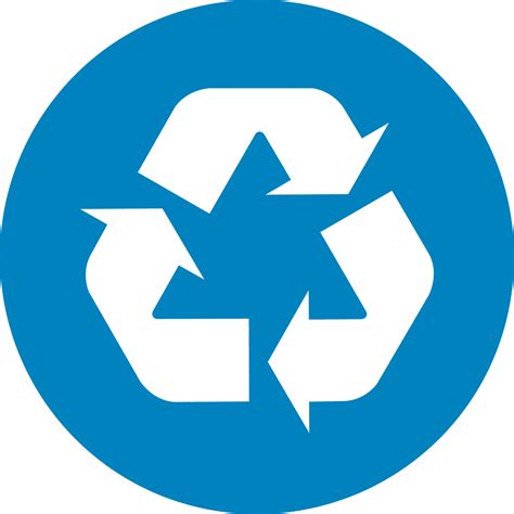 blue recycle symbol clipart