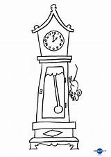 Hickory Dickory Dock Coloring Pages Colouring Printable Printablee Sheets Via Popular sketch template