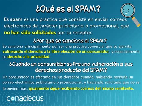 ¿qué Es El Spam Conadecus