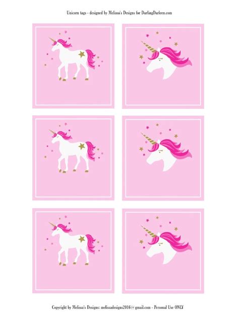 unicorn blank label tags parties upbeat unicorns pinterest