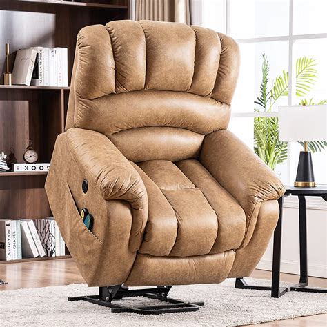 meetwarm large power lift electric recliner chair  massage  heat overstuffed wide