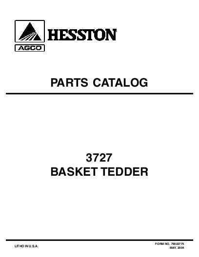 agco technical publications hesston hay equipment rakes tedders   pt tedder