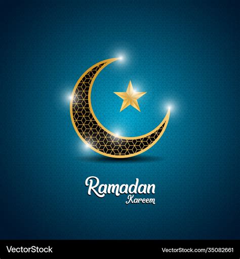 ramadan kareem islamic design  crescent moon vector image