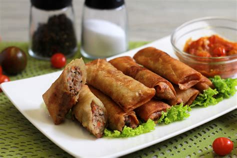 filipino spring rolls lumpiang shanghai recipe maputing cooking