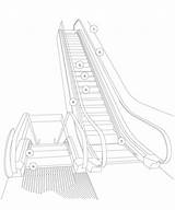 Escalator Escalators Drawing Travelators Getdrawings sketch template