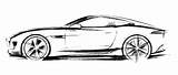Car Jaguar Type Sketch Template sketch template