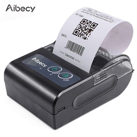 aibecy mm mini portable thermal printer wireless lable maker receipt printer usbbt