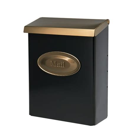 gibraltar mailboxes designer medium vertical wall mount locking mailbox black  brushed