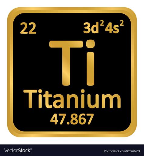 periodic table element titanium icon royalty  vector