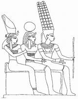 Coloring Pharaoh Joseph Egypt Sun sketch template