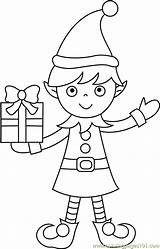 Elf Coloring Christmas Pages Printable Cartoons Kids Print Coloringpages101 Pdf sketch template