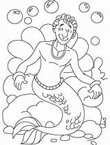 Merman Coloring Pages Printable Color Kids Popular Getcolorings Library Clipart Line sketch template