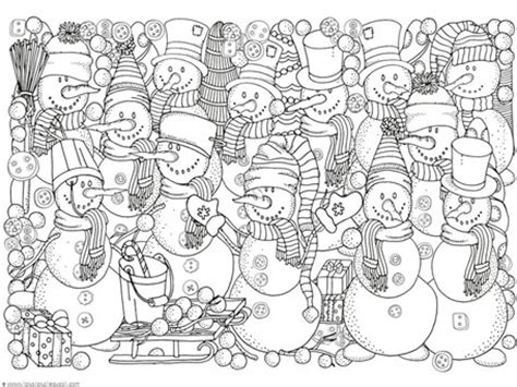 winter doodle coloring pages