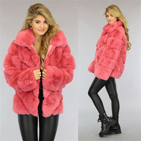 fluffy roze faux fur jas uwantisellnl