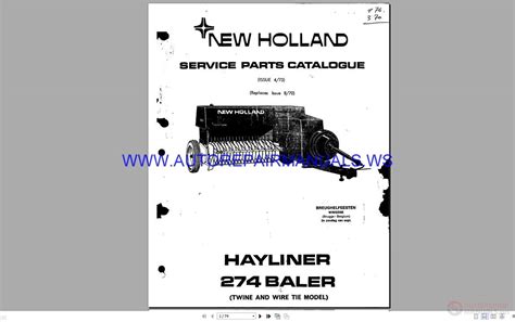 holland hayliner  baler service parts catalogue auto repair manual forum heavy