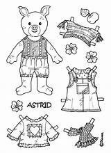 Print Paper Astrid Til Dolls Farvelægge Påklædningsdukke Printe Colour Doll Karen sketch template